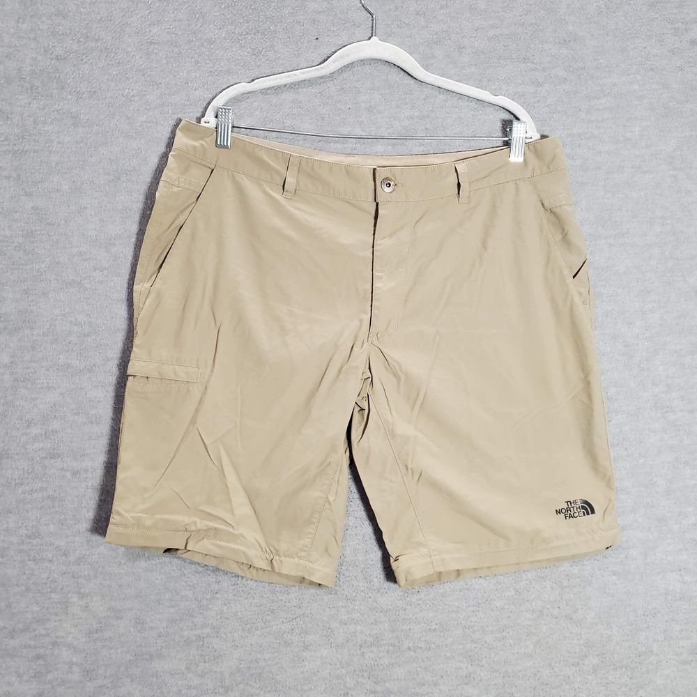 The North Face Men Shorts 38 Beige Chino Zip‎ Pockets Mid Rise Nylon 10" Inseam